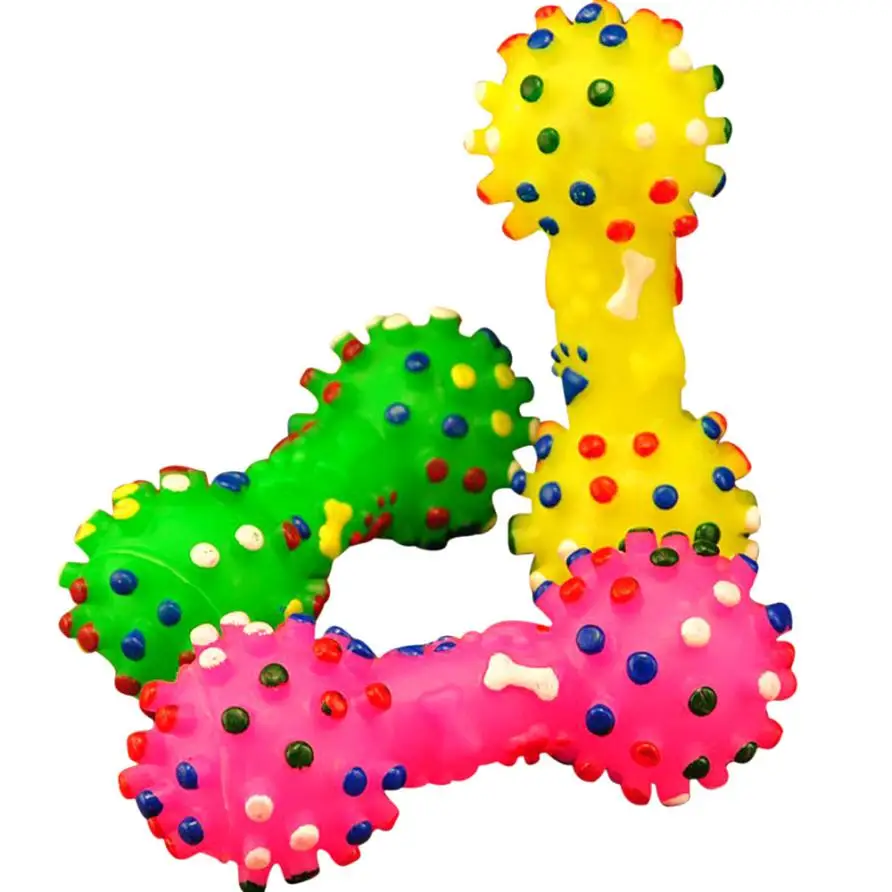 Жевательная игрушка в форме кости собаки тренировочная красочный горошек
