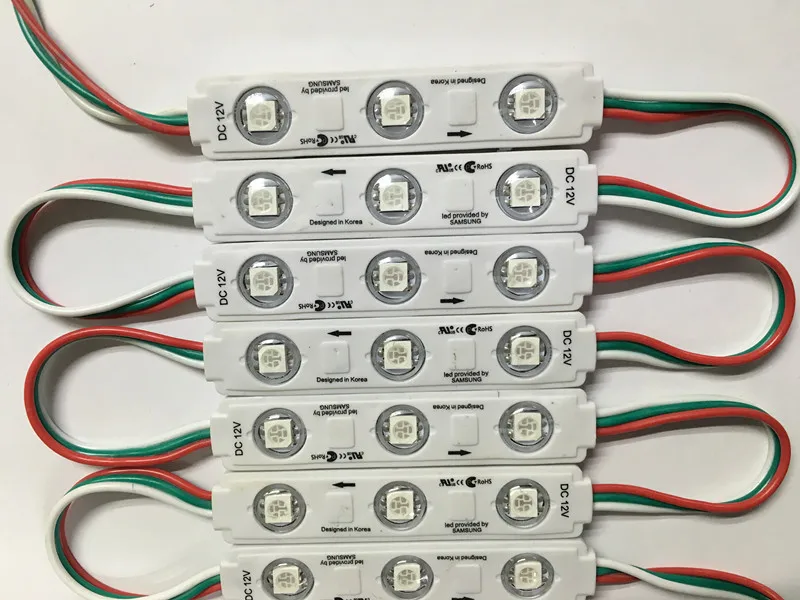 DHL 1000 шт. WS2811 IC DC 12V 3LEDSMD 5050 RGB LED Pixel цифровой водонепроницаемый светодиодный модуль