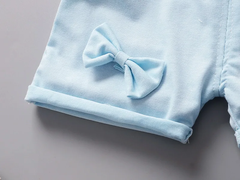 Летняя Милая футболка с цветочным рисунком для маленьких девочек 2 предмета Топ