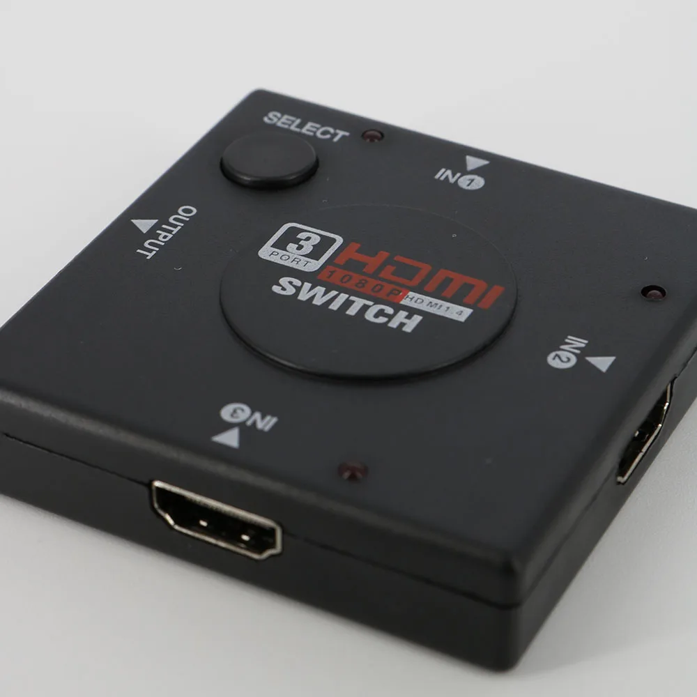 Мини-Коммутатор HDMI с 3 портами 1 шт. сплиттер для HDTV 1080P Vedio оптовая продажа |