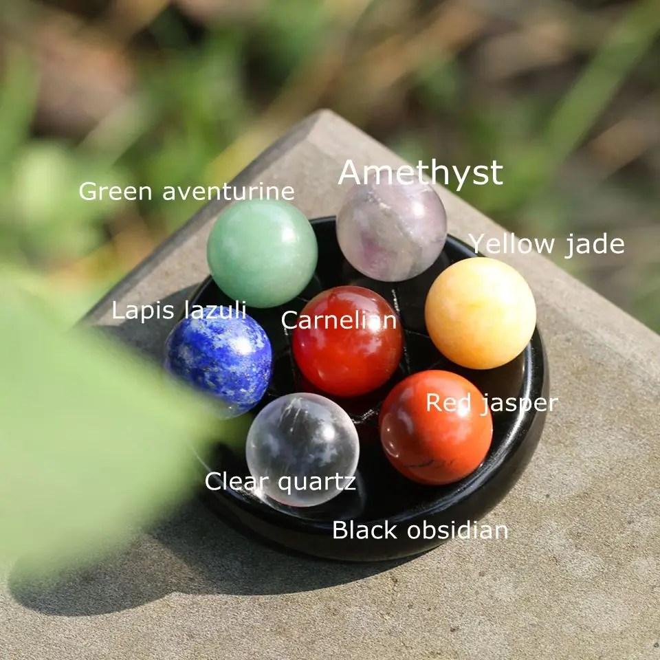 Натуральные камни в форме чакры кварцевые кристаллы резной фэн-шуй семь звезд