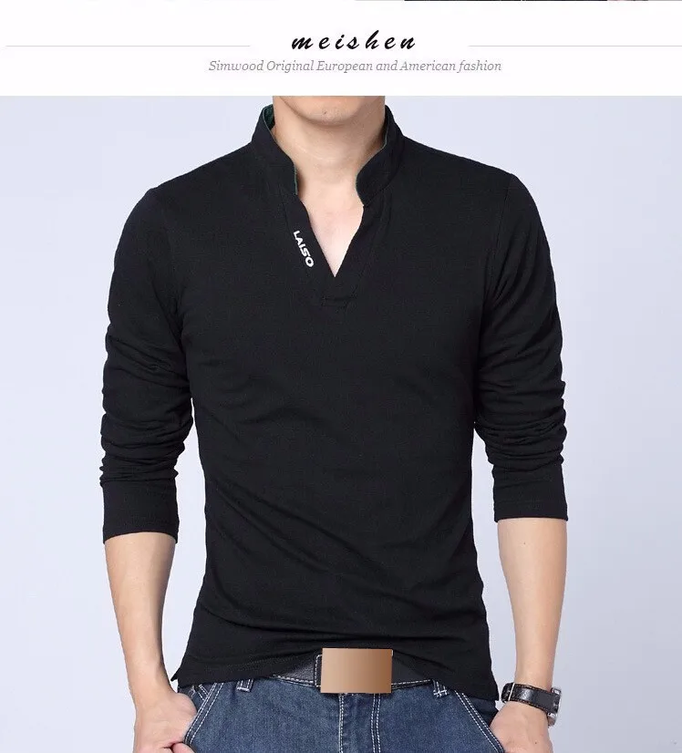 Мужская футболка, мужские одноцветные рубашки с длинным рукавом Camisa, мужские повседневные хлопковые топы больших размеров 5XL, футболки, брендовая одежда