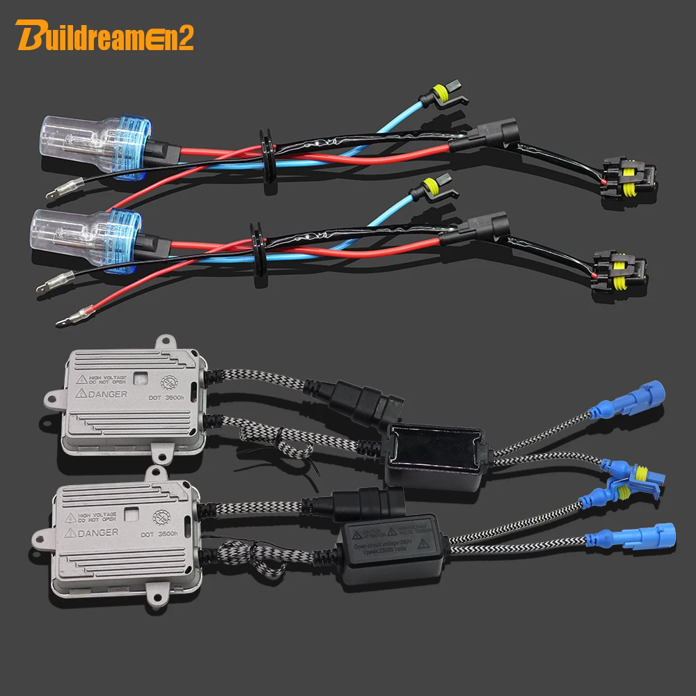 Комплект ксеноновых фар Buildreamen2 55 Вт 9006 HB4 HID лампы переменного тока с балластом 3000K