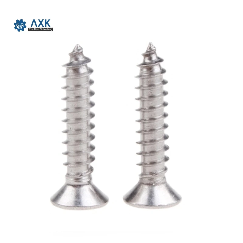 

Screws Phillips Wood 304 Stainless Steel 4mm-12mm 100pcs Head Self-tapping Stainlness Flat High Quality Service Woodworking
