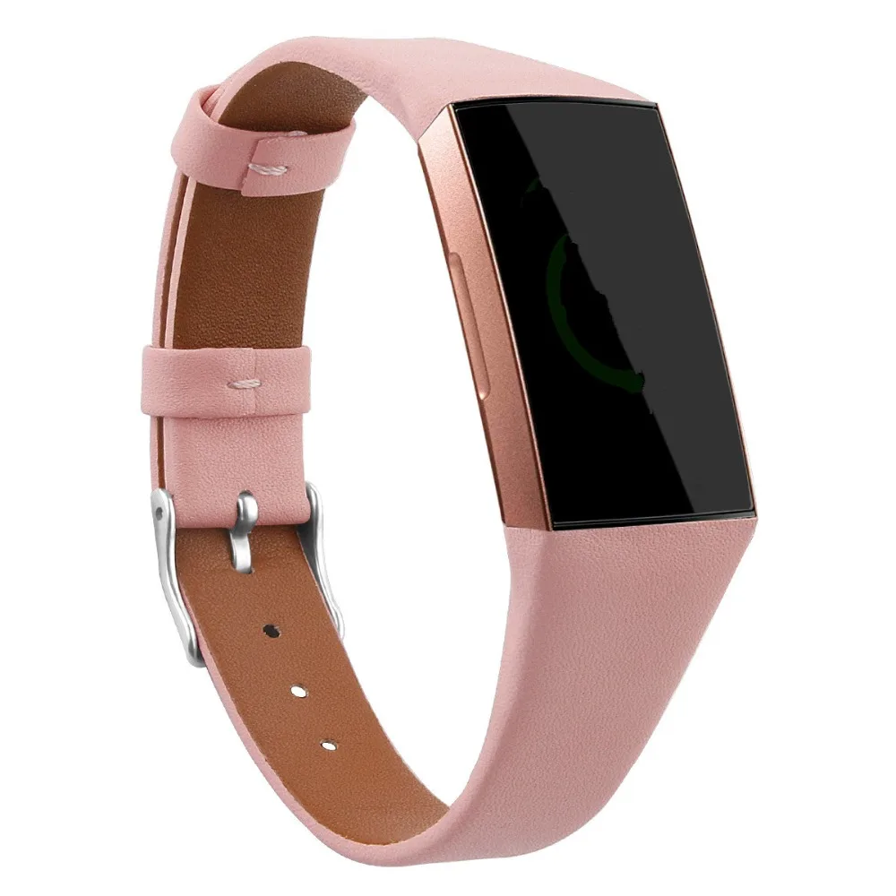 Ремешок COMLYO из натуральной кожи для Fitbit Charge 3 сменный Браслет смарт часов