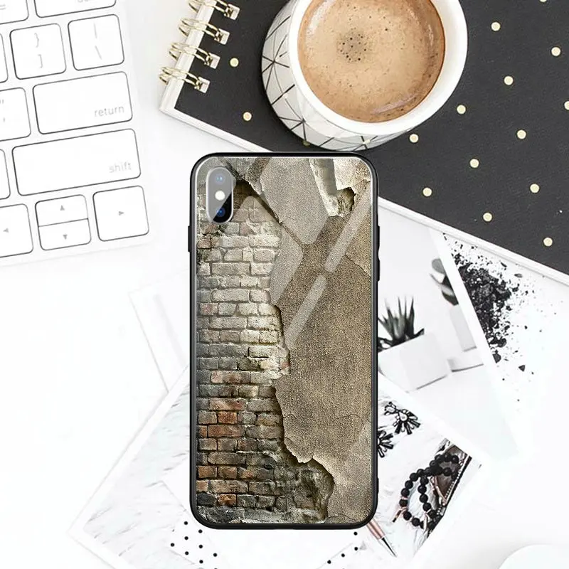 Fashion 3D Relief Painted Coque Tempered Glass Hard Mobile Phone Cases Clear Cover for iPhone 7 8 6 6s Plus X XR XS Max Bags |
