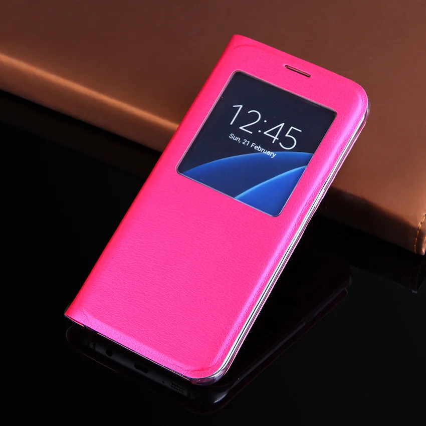 IFavor flip case Для samsung S7 S7edge S8 S8plus флип окна кобура оригинальный следующих случаях S7Edge