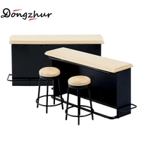 dollhouse accessories furniture bar stool cabin miniature modern counter bench style furniture for 112 dollhouse decoration