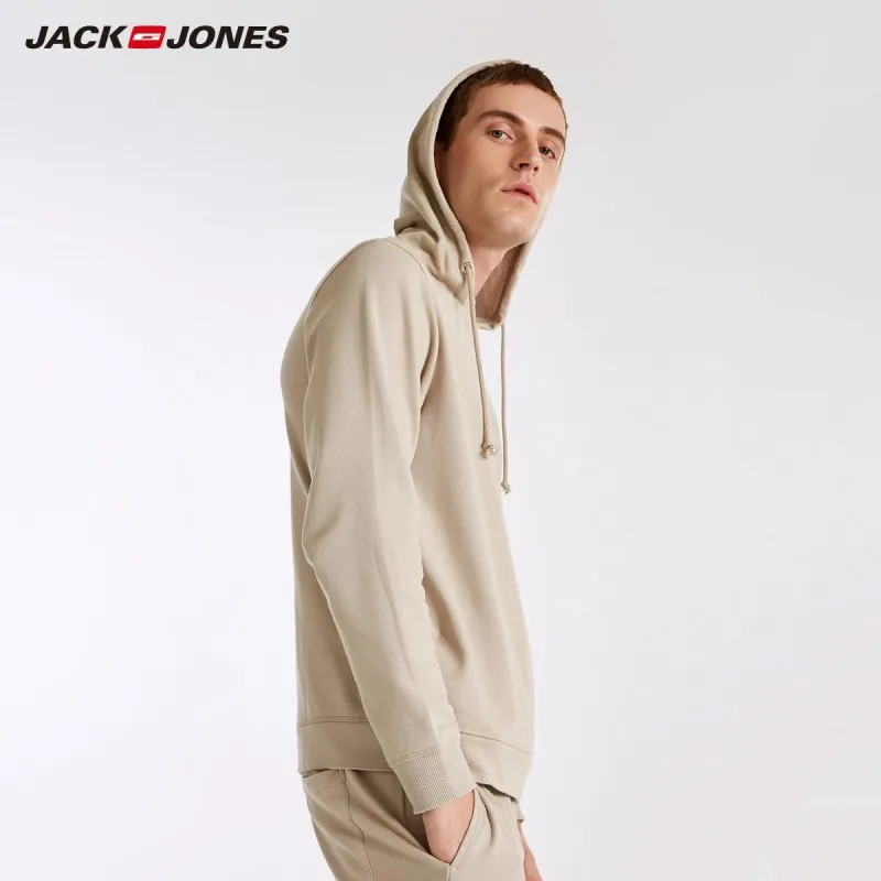 JackJones Мужская эластичная хлопковая толстовка худи пижамы Домашняя одежда тонкая