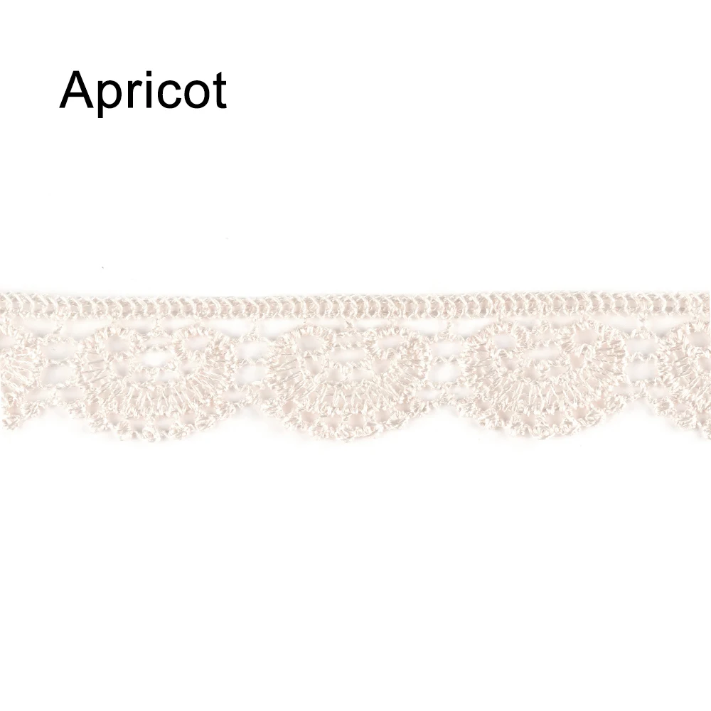 apricot 1 ярда в ширину 2,5 см Водорастворимая кружевная Лента отделка для шитья ручной работы одежда ткань ремесла аксессуары из хлопка - Цвет: apricot