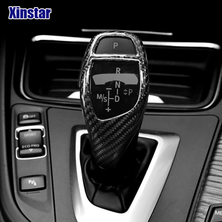 

Real carbon fiber Car gear knob decoration for BMW E46 E60 E90 F10 F30 3 GT Z4 X3 X4 X5 X6 series can only fit Left Hand Drive