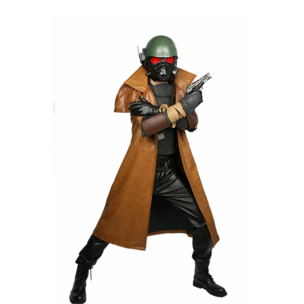 XCOSER Fallout 4 Ветеран рейнджер коричневый PU полный набор Косплей Костюм Хэллоуин Новое поступление бренд распродажа для мужчин