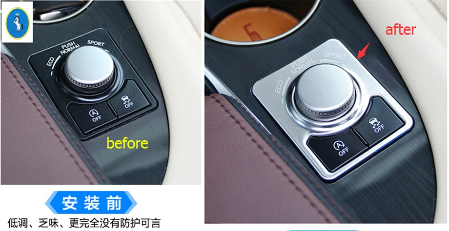 

Yimaautotrim Auto Accessory Center Central Control Button Knob Frame Cover Trim Fit For Lexus RX RX450h 2016 2017 2018 2019 2020
