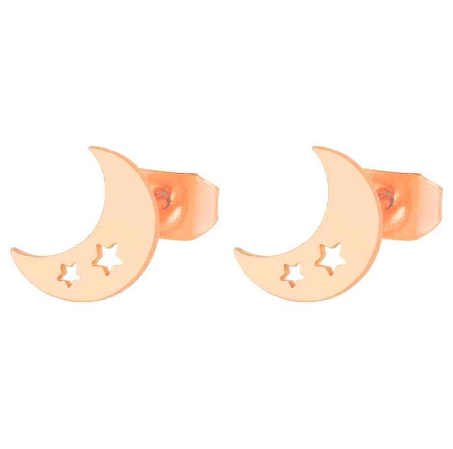 Rose Earrings Новая yiustar Мода бабочка серьги женские элегантные бабочки серьги для девочек милые серьги из нержавеющей стали аксессуары - Окраска металла: Rose Earrings