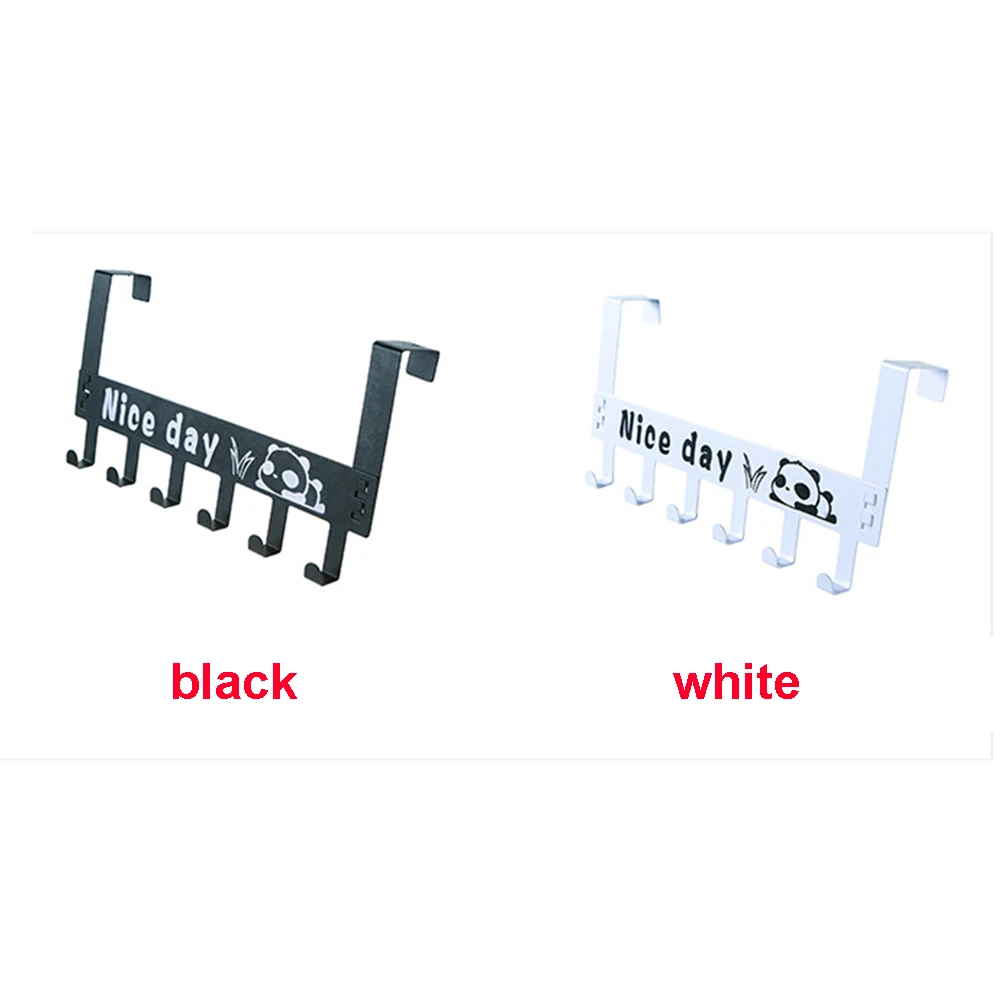 NEW HOT Carbon Steel Seamless Hat Towel Coat Wall Decor Clothes Hangers Racks With 6 Hooks Storage Door Back | Дом и сад