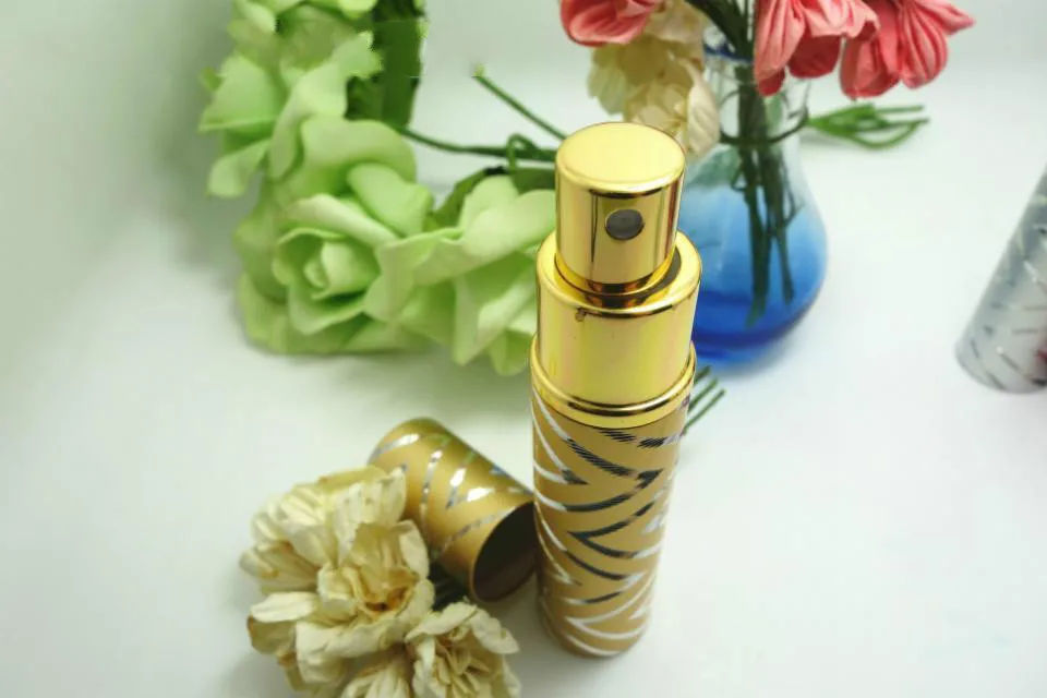 

Refillable L15D-10ML Aluminum Twill Tangent Perfume Glass Spray Bottle 108PCS/LOT