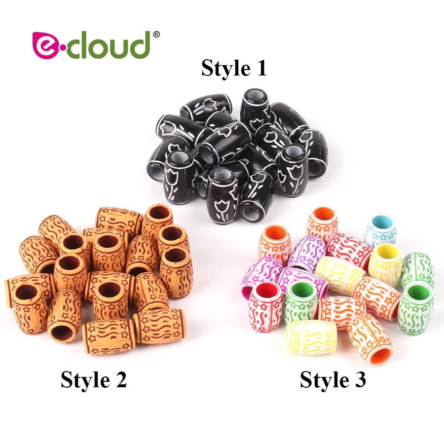 Три стиля инструменты для волос завязки 6 мм отверстие акриловые косички дредов