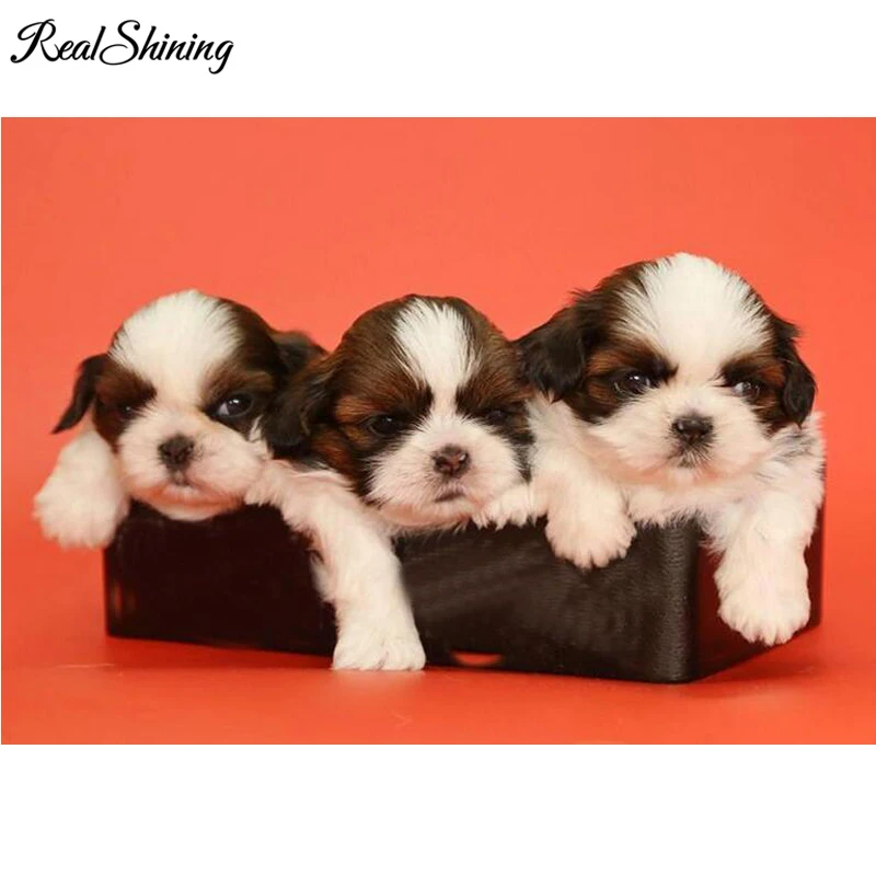 Алмазная вышивка Shih Tzu для детей мозаика питомцев настенные наклейки