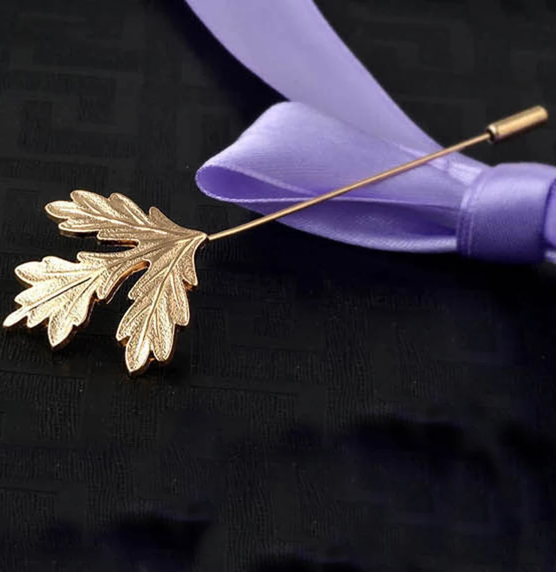 Золотистые и Серебристые аксессуары для костюмов в виде кленовых листьев|brooch