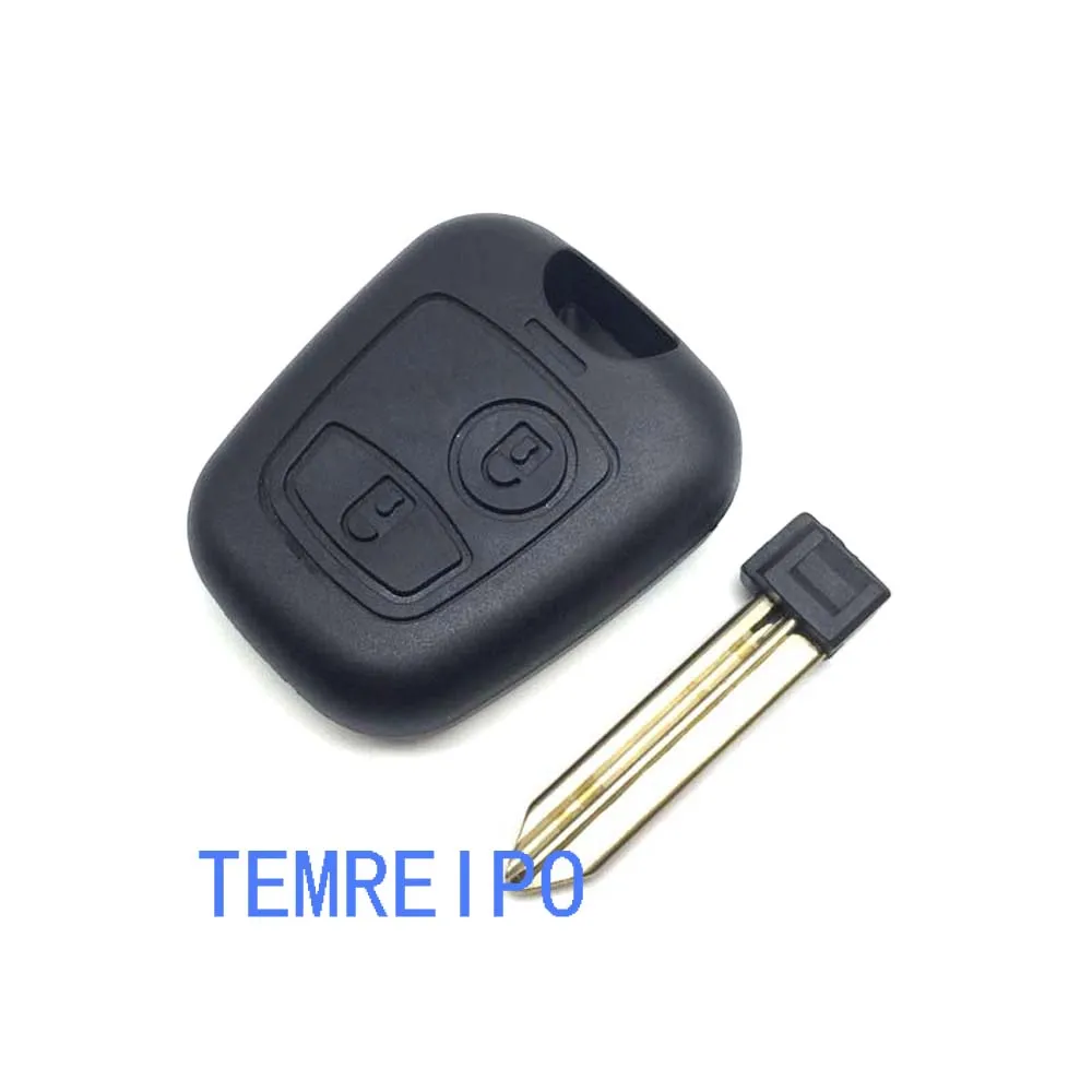 10pcs/lot 2 Button Remote Key Shell Cover fit for peu-geot Fob Case uncut blade auto parts | Автомобили и мотоциклы