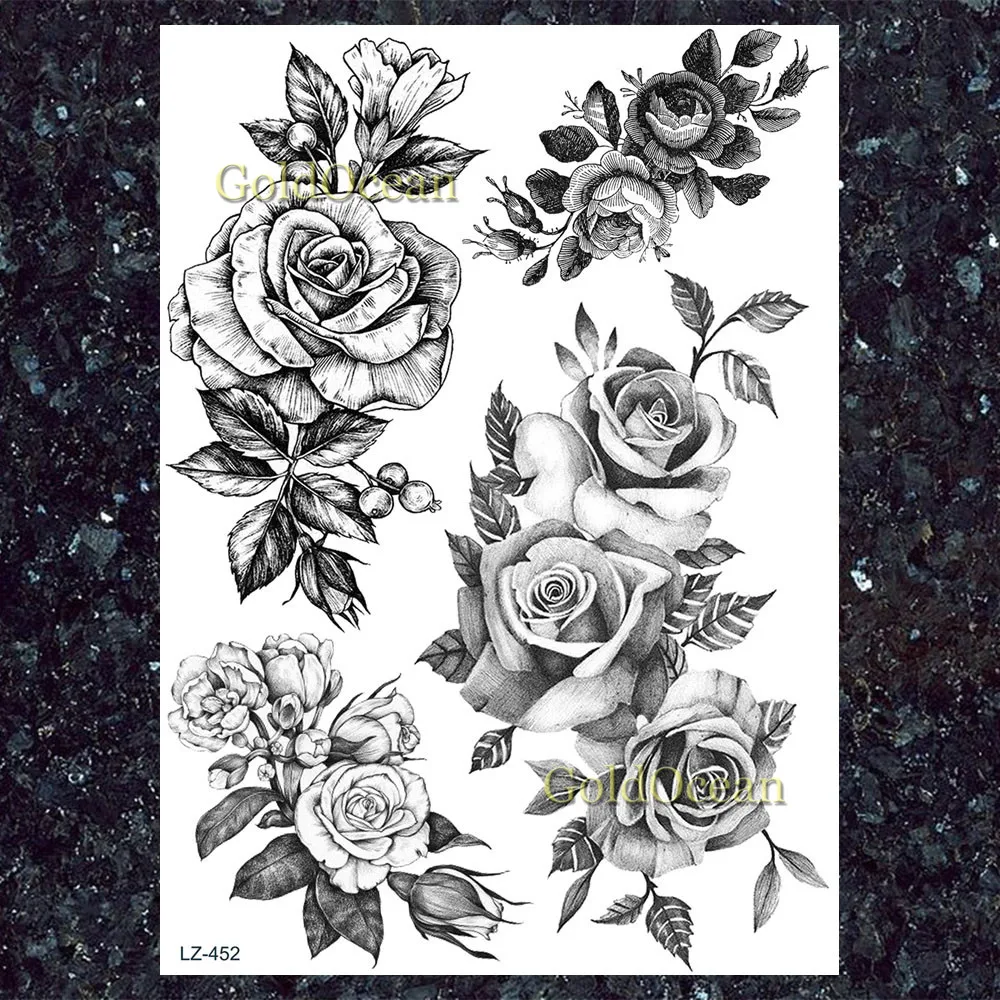 

Black Fashion Women Arm Chest Chains Fake Tattoos Stickers Women Men Wolf Tattoo Waterproof Temporary Body Custom Tatoo Supplies