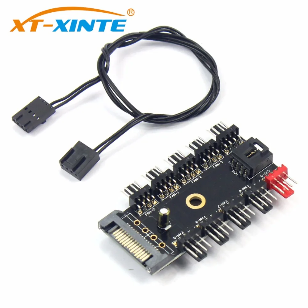 ПК 1 до 10 4Pin / SATA кулер вентилятор концентратор охлаждения сплиттер кабель ШИМ 12 В