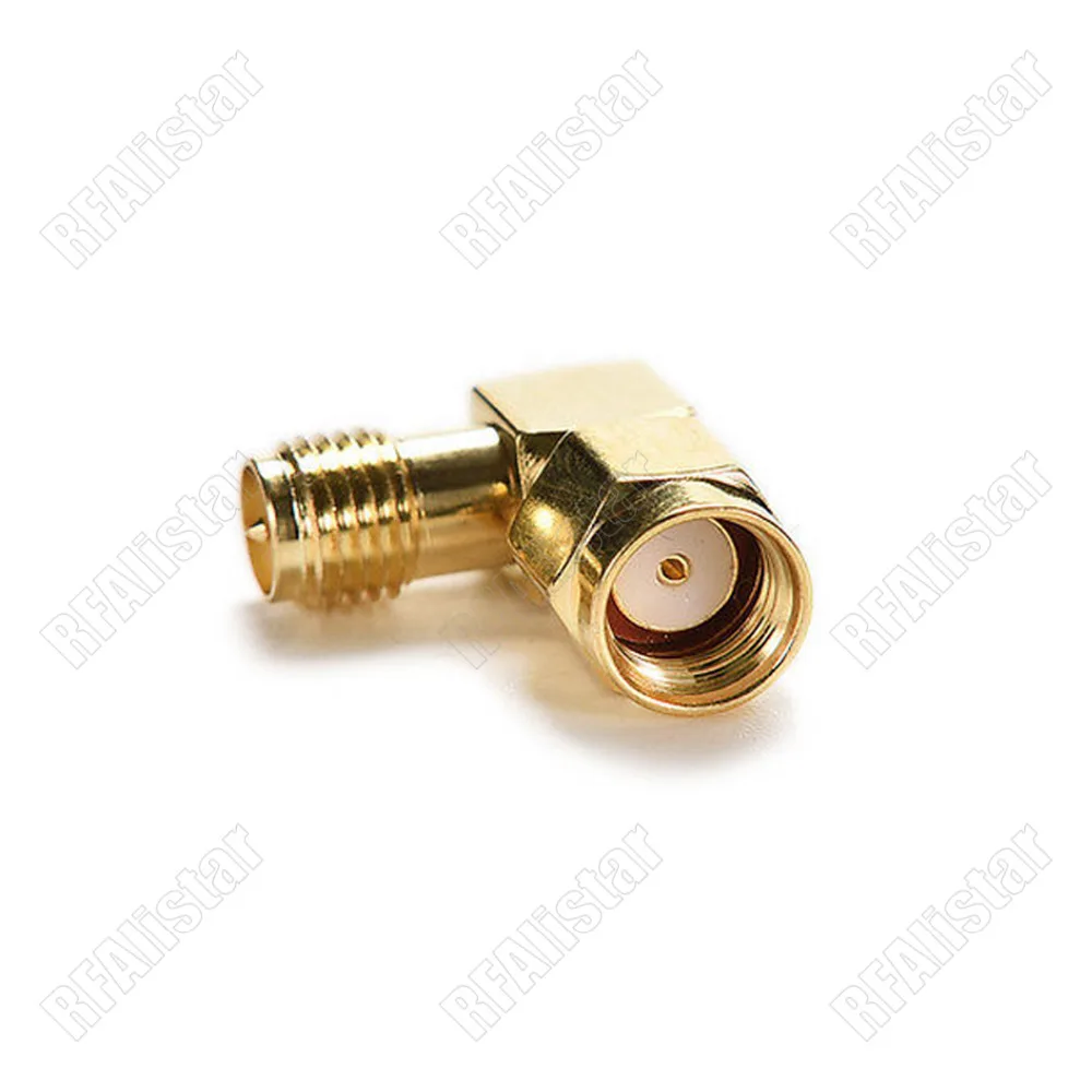 RF-адаптер 90-градусный RP.SMA Штекерный разъем коаксиальный Прямоугольный тип