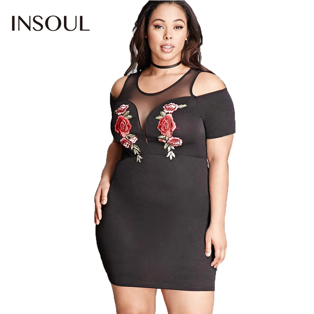 Insoul плюс размер женская одежда больших размеров оболочка женщины dress мода