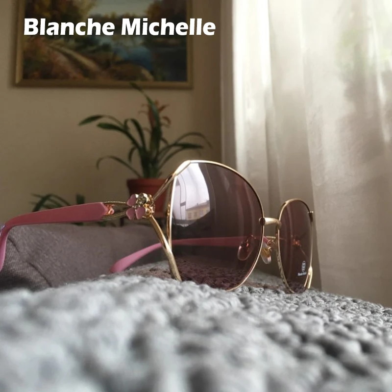 Модные солнцезащитные очки с четырьмя листами для женщин поляризационные