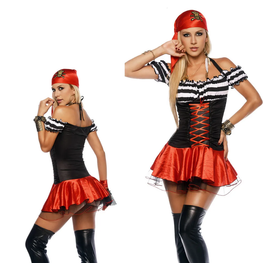 Vocele сексуальные женщины Хэллоуин пиратский нарядное платье для костюмиро...