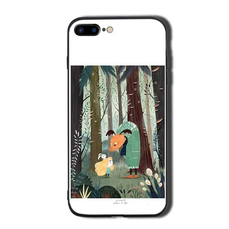 Мультяшные сказочные чехлы для телефонов Чехол iphone X XR XS MAX 6 6s 7 8 Plus ТПУ покрытие