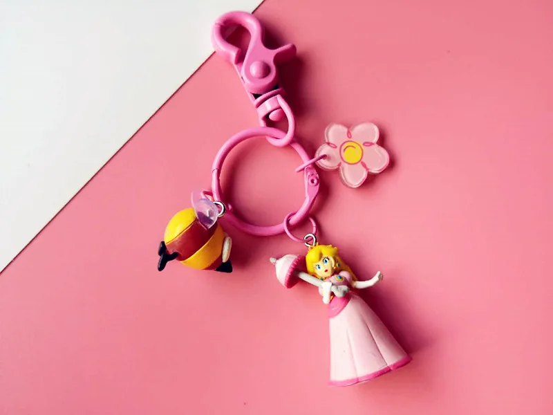 Мода мультфильм 3D девушка супер брелок для ключей Марио Diy гриб Шарм брелок для ключей автомобиля для женщин сумка Кулон Аксессуар