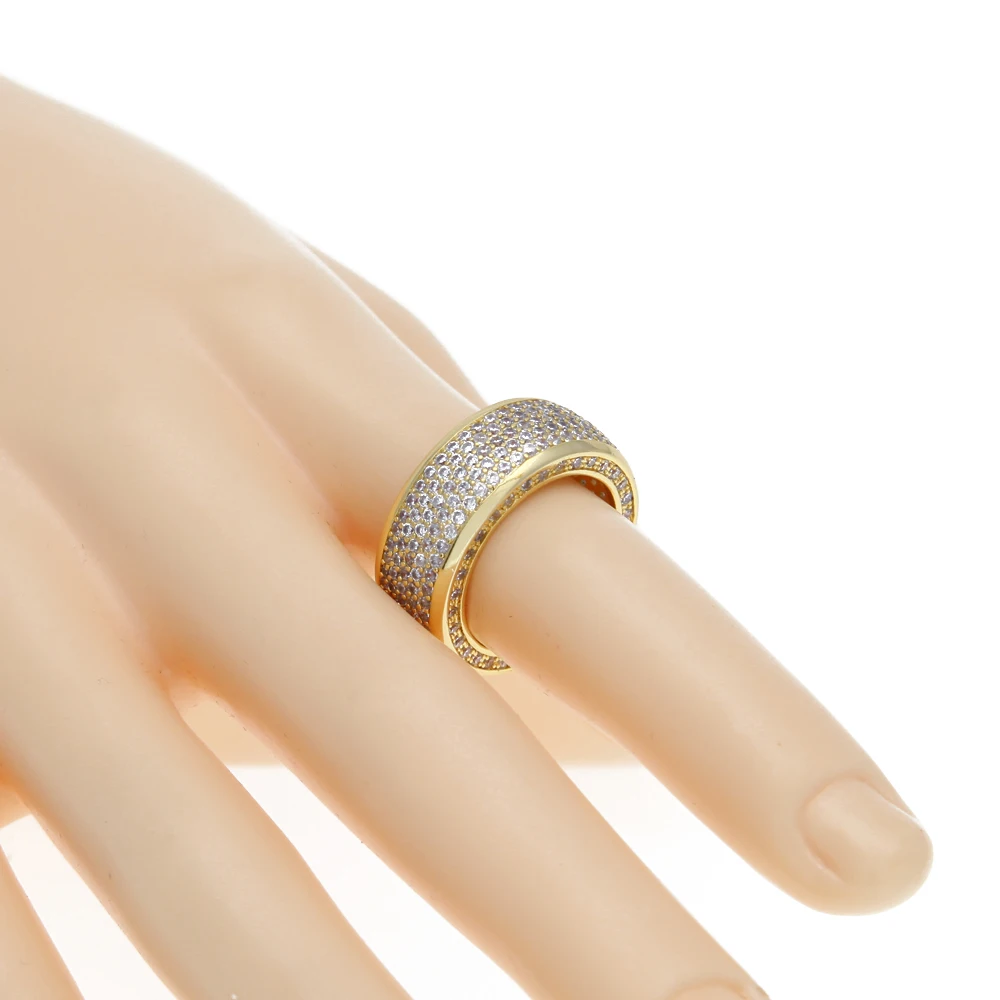 Uwin Exquisite Top Quality AAA Micro CZ Ring Gold Silver Color Luxury Ladies Men Jewelry Birthday Gift Wedding Party Rings | Украшения и