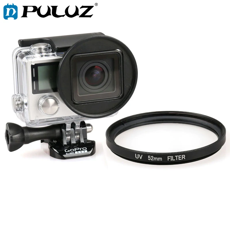 PULUZ 52 мм Круглый Круг УФ фильтра объектива для GoPro HERO 4/3 +|Фотофильтры объективов| |