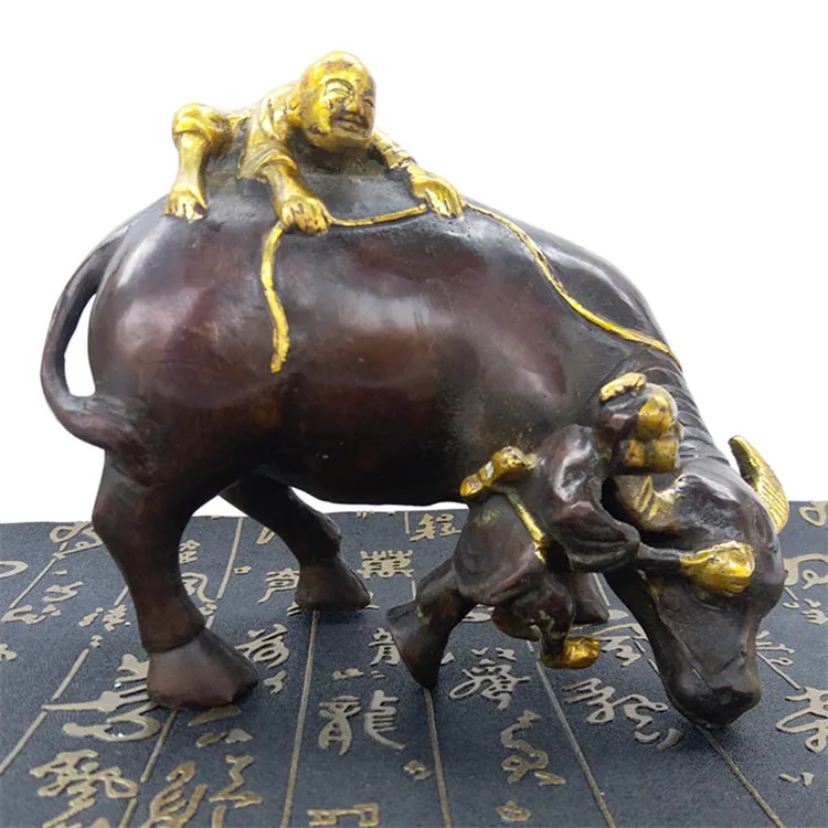 SHUN латунь продажа медная корова украшения металлические изделия Lucky Boy Shepherd