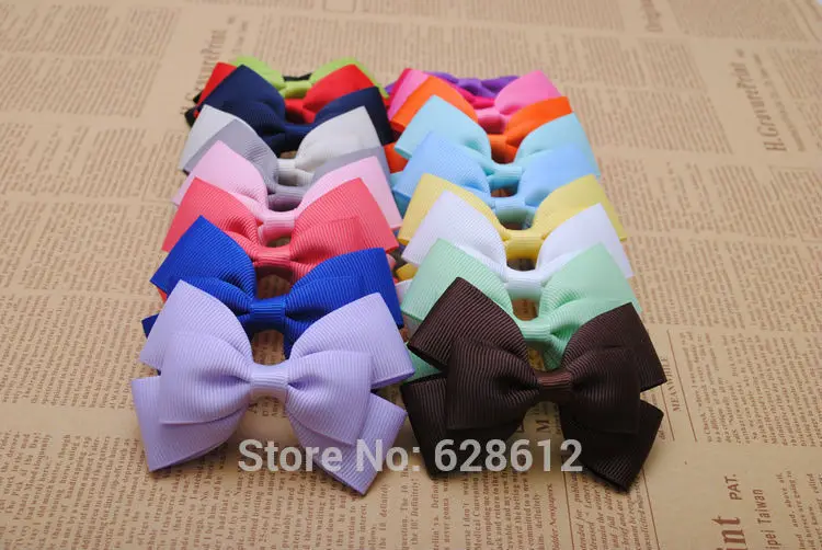 2 шт. высокое качество 3 дюйма милая сплошная корсажная лента бантики для волос