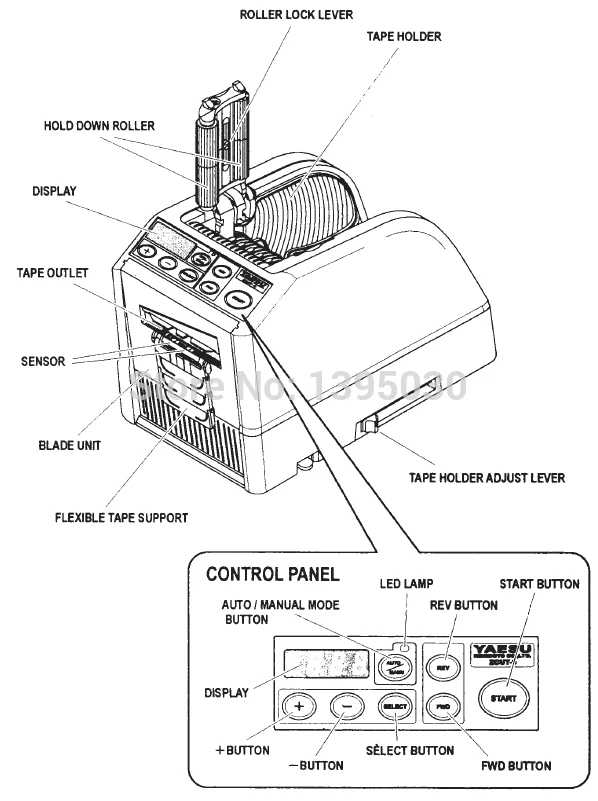 1PC ZCUT-9 Automatic Cutter Cutting Machine Tape Dispenser Micro-computer Electronic 110/220V Automatic Tape Cutter Machine