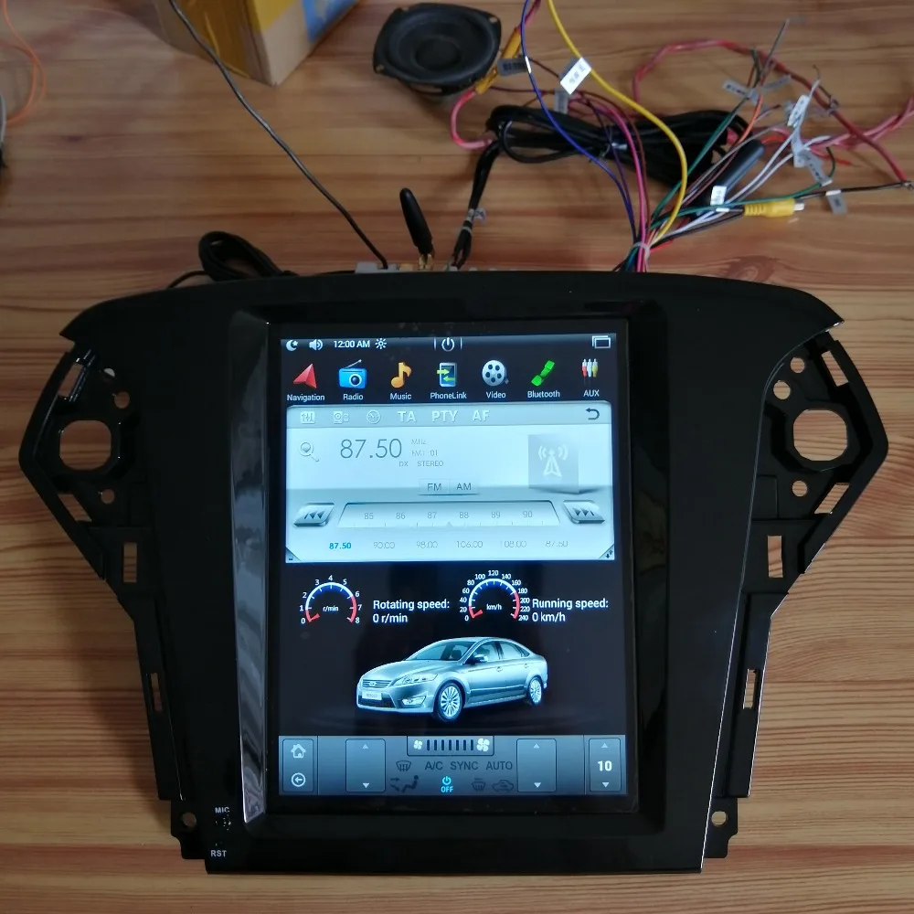 Android 1/2GB 16 GB/32/64 GB gps Navi 10," вертикальный Экран Tesla Стиль автомобильный мультимедийный DVD для Ford Mondeo 2007-12 с BT/RDS/Радио