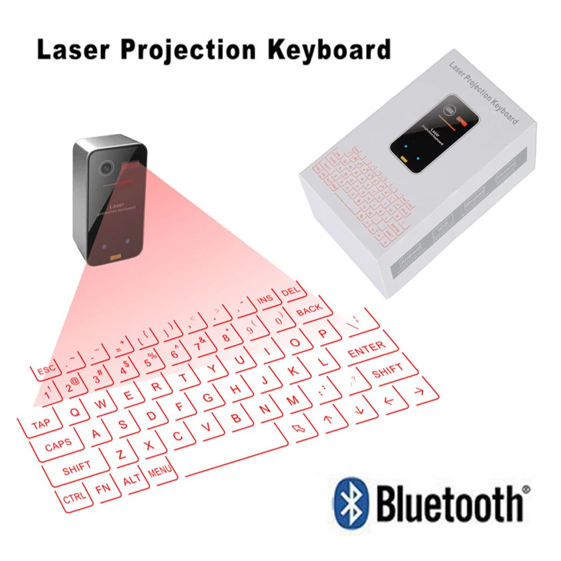 Dmyco мини Беспроводной Bluetooth KB560 виртуальной лазерной клавиатуры проецирования