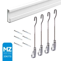 free shipping mz picture hanging system gallery picture rail j hook cableself gripping hook hanging pictureart hanging