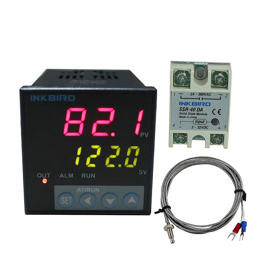ПИД контроллеры Inkbird для дома + датчик K 40A SSR 100 240AC твердотельные реле Sous Vide|pid