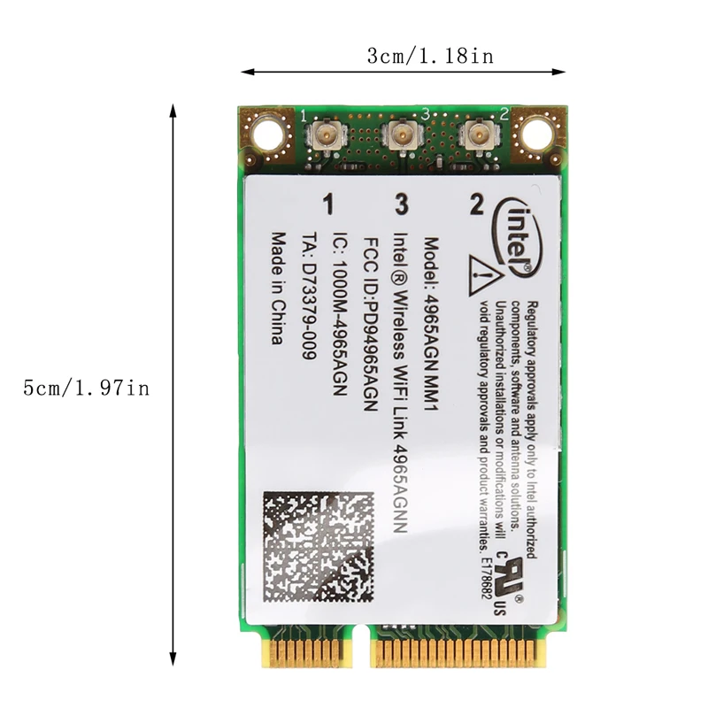 

Dual Band 300Mbps WiFi Link Mini PCI-E Wireless Card For Intel 4965AGN NM1