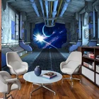 Детская комната настенная ткань росписи персональный космический корабль капсула фото обои детская комната 3D самоклеющиеся винилшелк настенная живопись