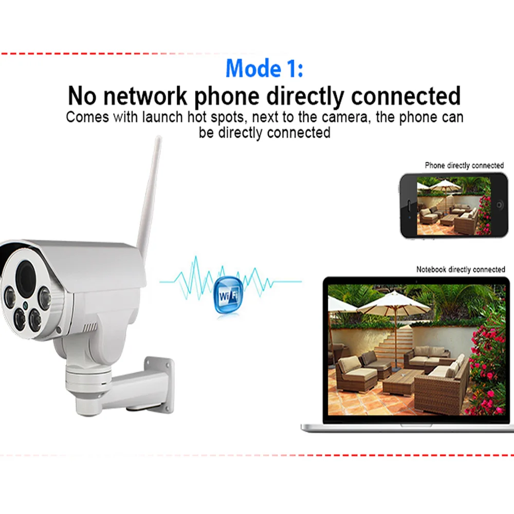 Enster PTZ Bullet ip камера Full HD 1080P беспроводная IP Камера с wi fi Авто Фокус 2МП onvif