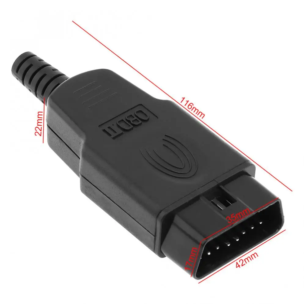 1 шт. OBD-II сделай сам 16 pin удлинитель открывающийся кабель Автомобильный