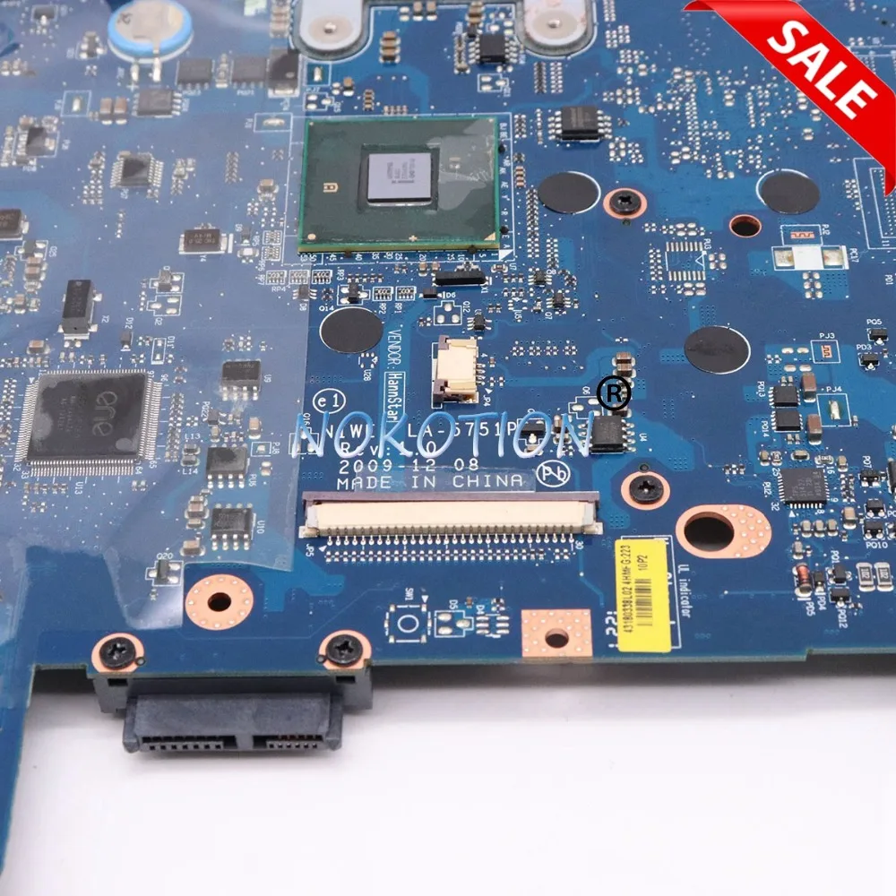 Материнская плата NOKOTION для ноутбука lenovo g460 LA 5751P intel hm55 gma hd ddr3 материнская