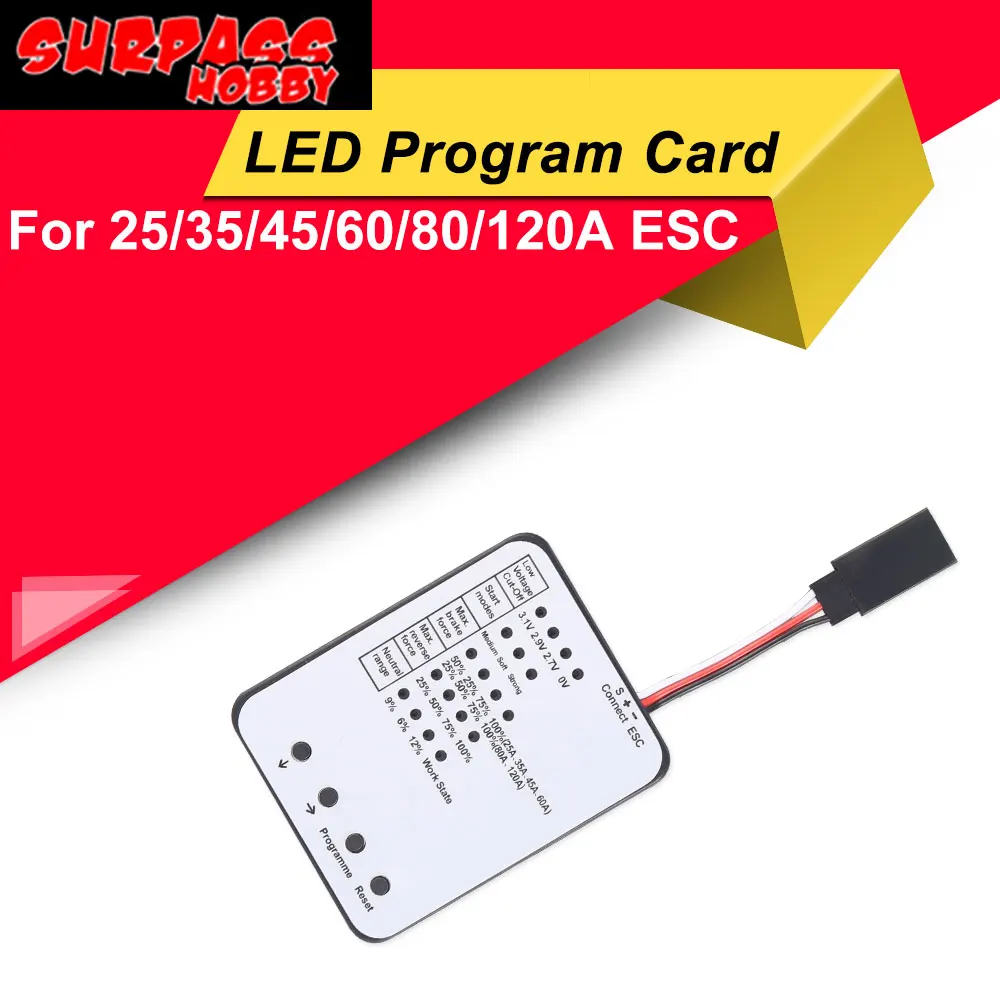 Светодиодная программная карта SURPASS HOBBY Racerstar для 25/35/45/60/80/120a ESC электронный