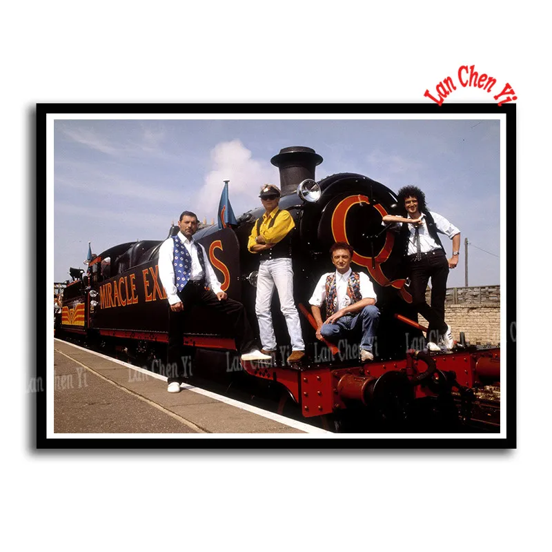 Queen Rock band бумажные плакаты с покрытием, домашний Декор, живопись, настенные Стикеры, бумажные плакаты 42*30 см - Цвет: Темно-серый