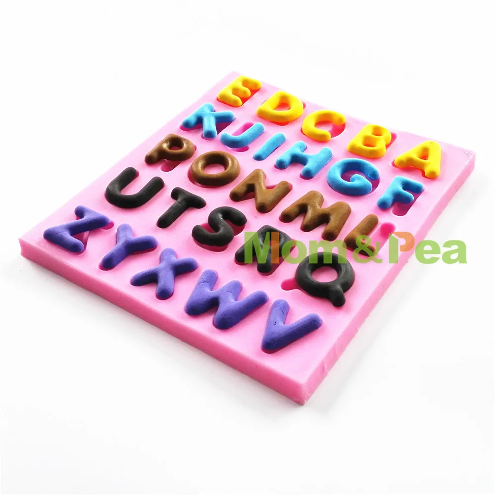 Mom&ampPea 0758 Free Shipping Capital Letters Shaped Silicone Mold Cake Decoration Fondant 3D Food Grade | Дом и сад