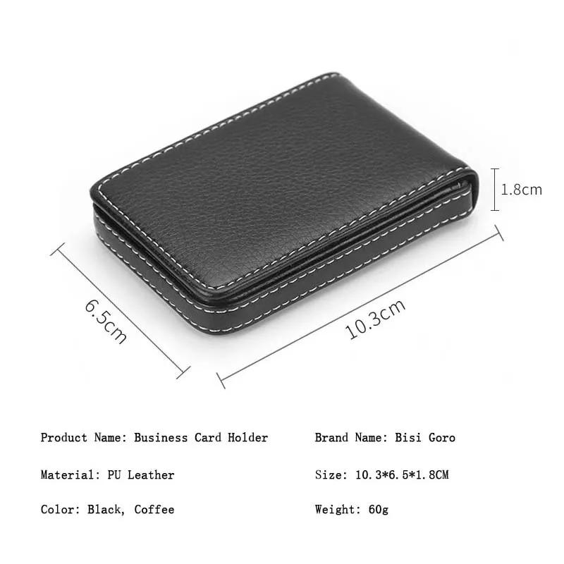 Визитница BISI GORO из искусственной кожи с RFID защитой винтажный кошелек для